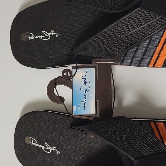 Panama Jack Black & Orange Flip Flop, Size Medium, size 8_9 - Picture 3 of 12